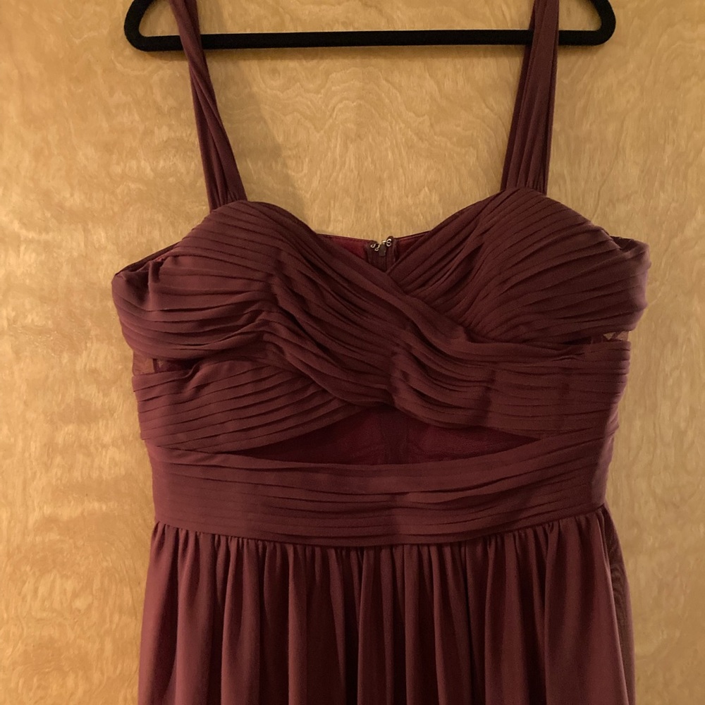 Bird Grey Maxi Bridesmaid dress